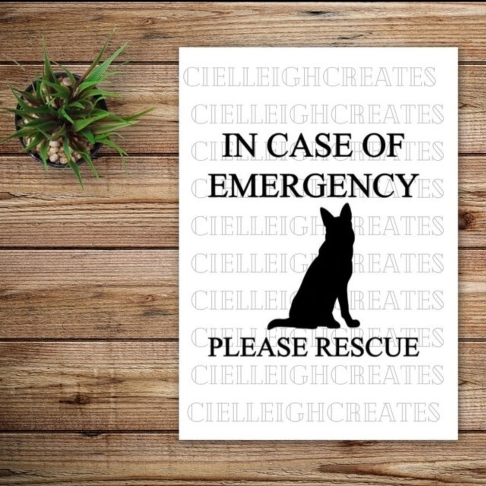 *2 for $20* In Case of Emergency vinyl decal Sticker Handcrafted